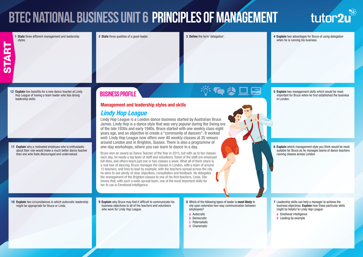 Unit 6 Principles of Management: Learning Aim B Assessment Guide - Studocu