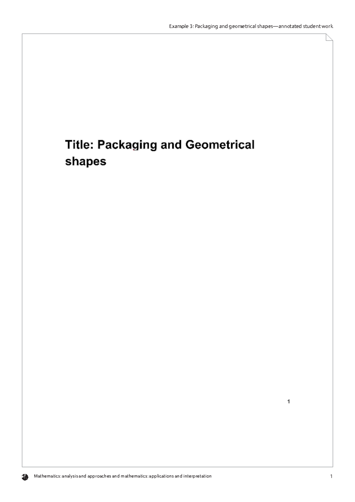 Maths example 3 an en - Mathematics: analysis and approaches and ...