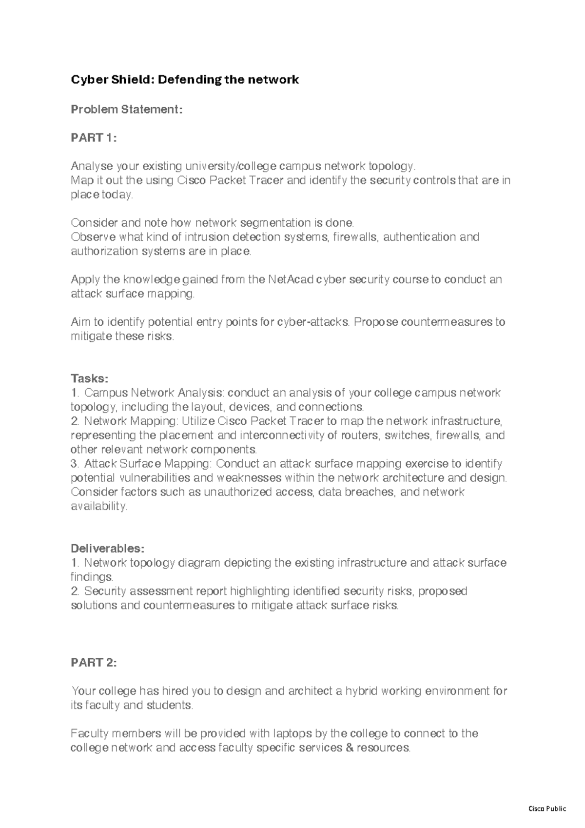 VIP 2024 - Cyber Security Industry Problem Statement: Campus Network ...