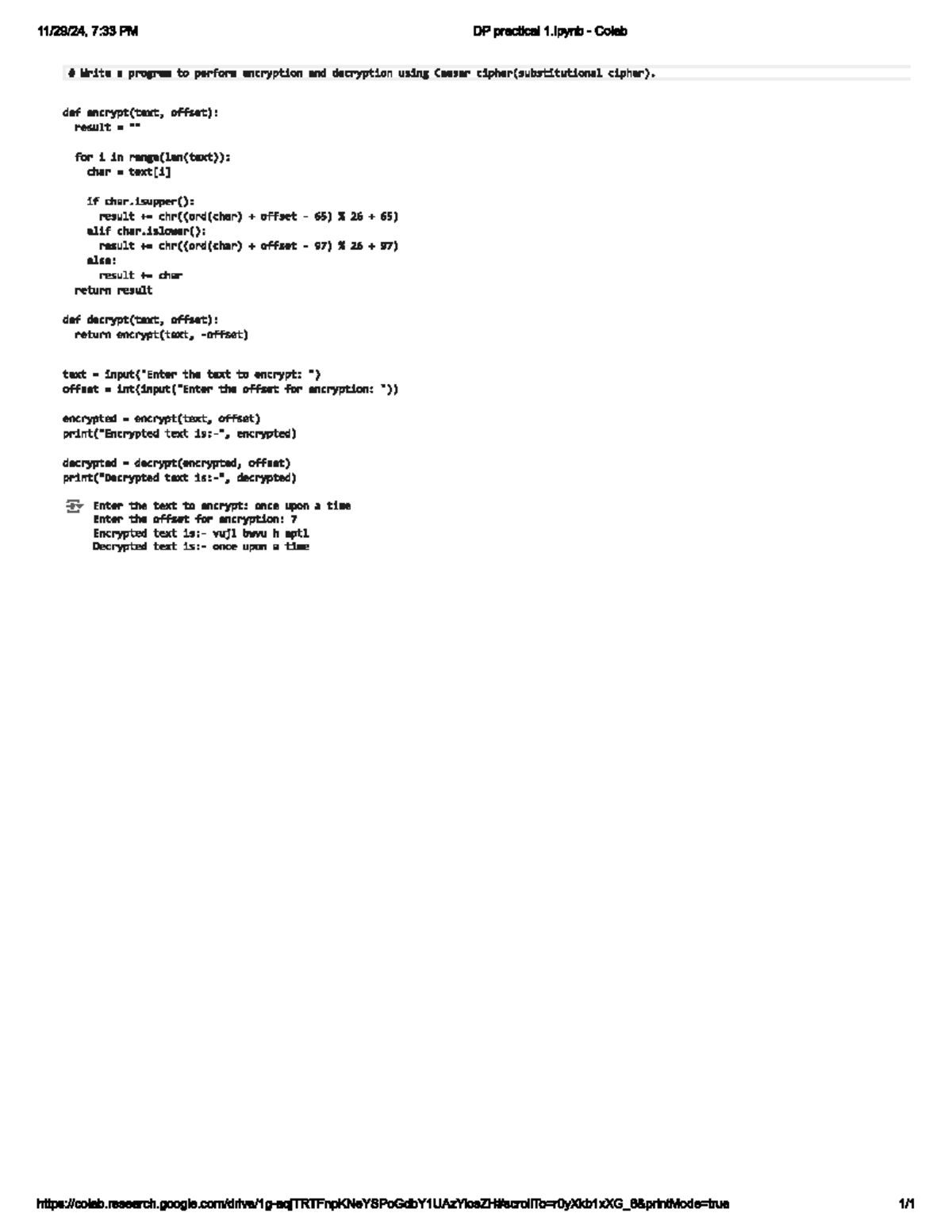 DP Practical File - Data Privacy Encryption and Decryption Techniques ...
