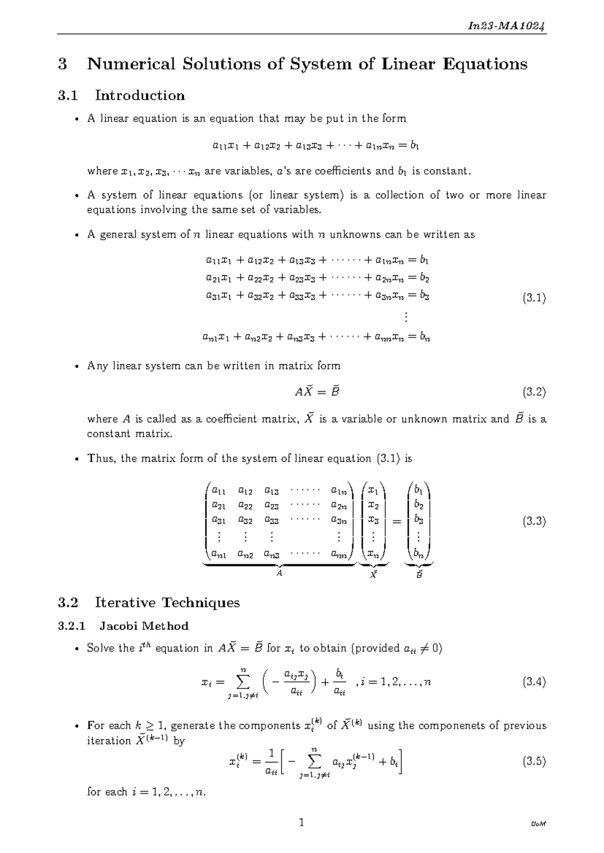 In23 S2 MA1024 4 Interpolation and Approximation Notes - Studocu