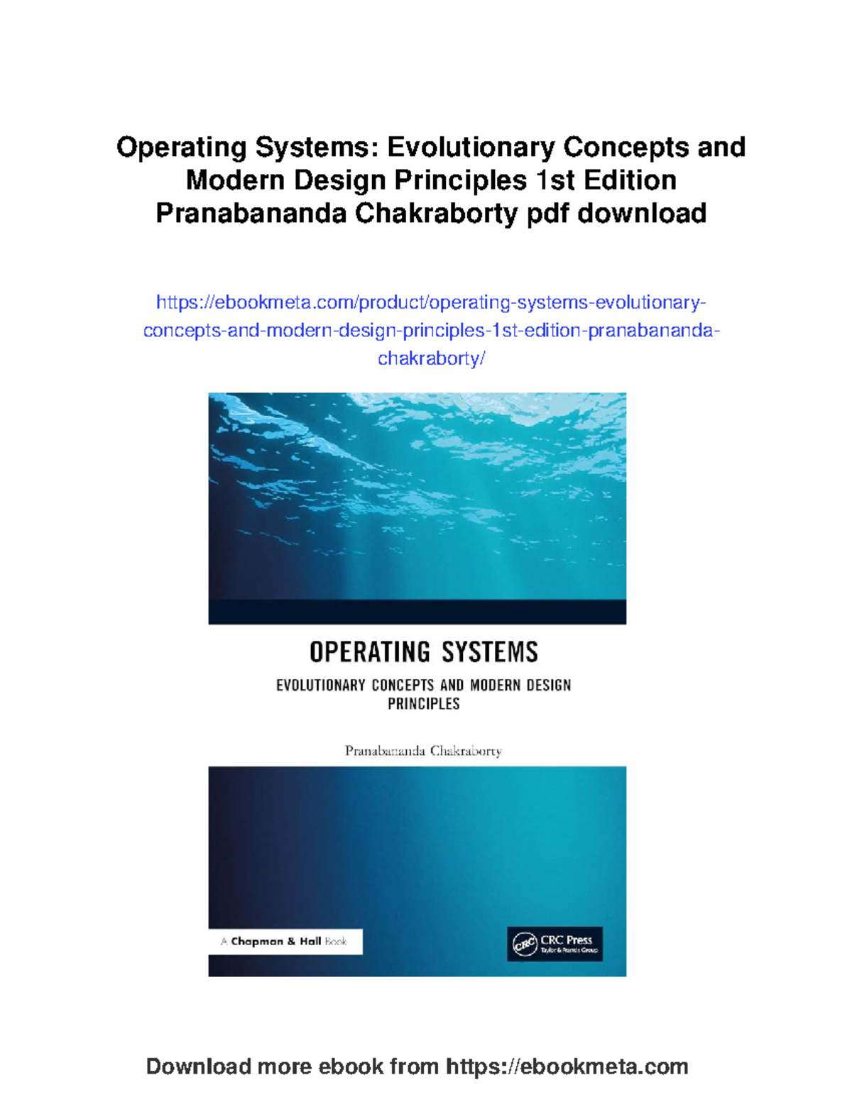 Operating Systems: Evolutionary Concepts & Modern Design Principles ...