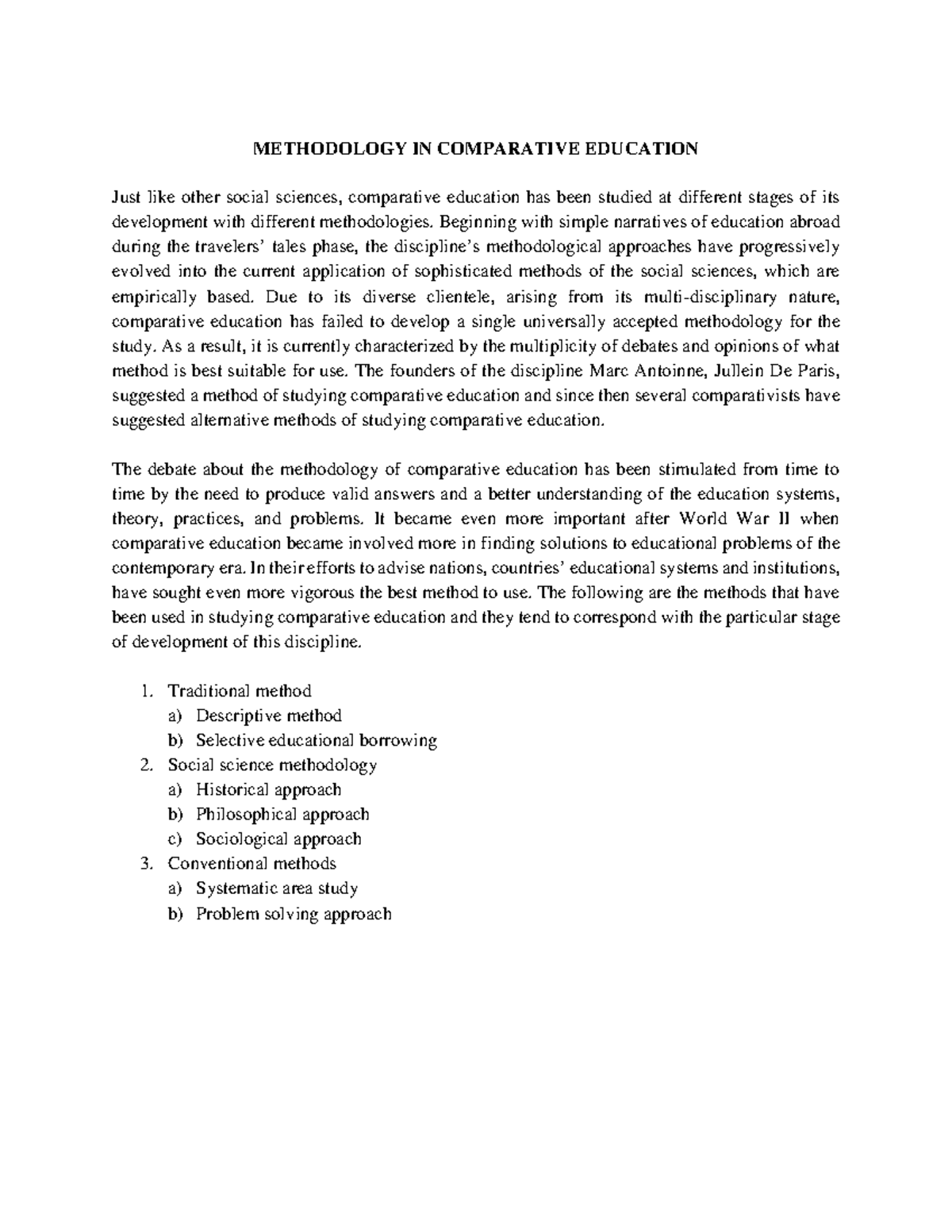 Methodology Approaches in Comparative Education: Insights & Analysis ...
