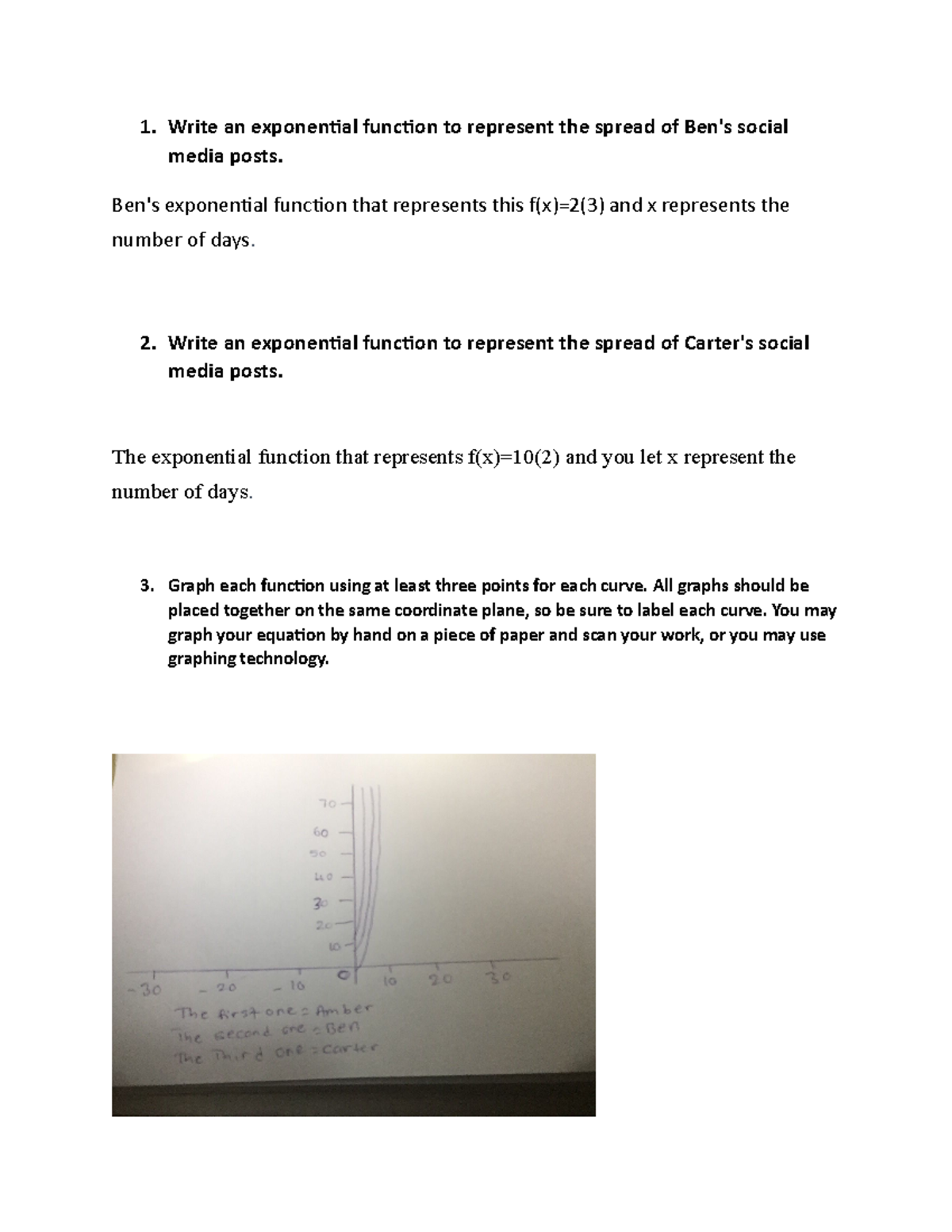 03.04 Graphing Exponential Functions WORK - Write an exponential ...