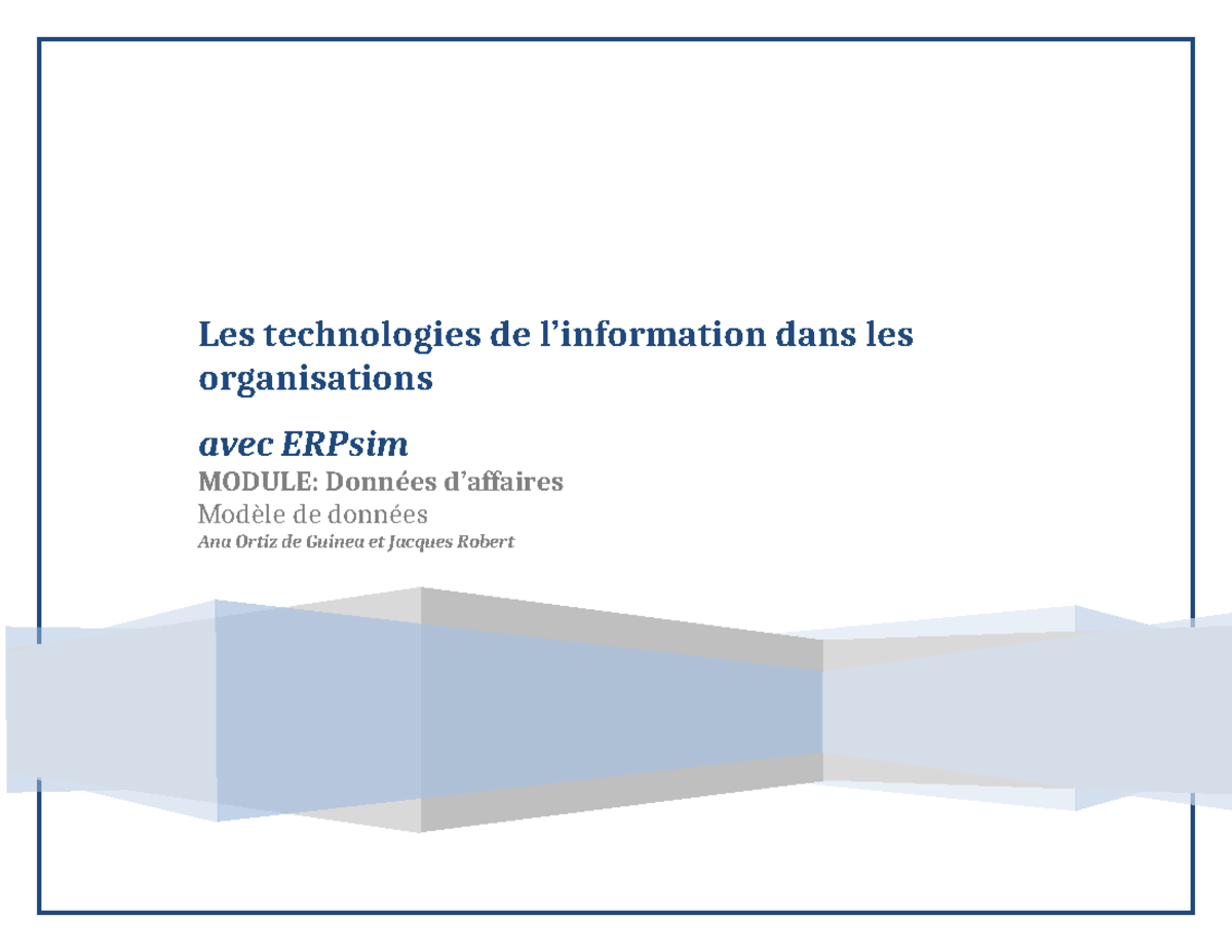 F4B. Modele Donnees - Les technologies de l’information dans les ...