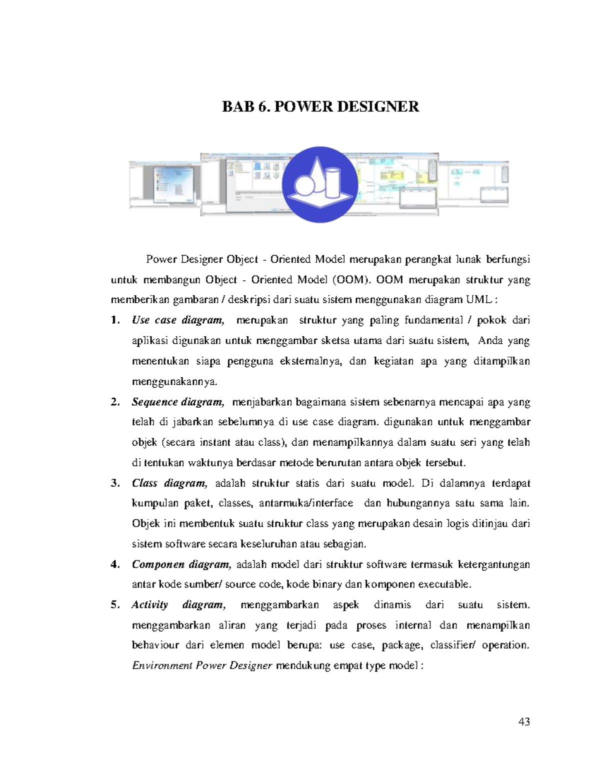 Modul Sistem Basis Data - Bab 6: Power Designer dan OOM - Studocu