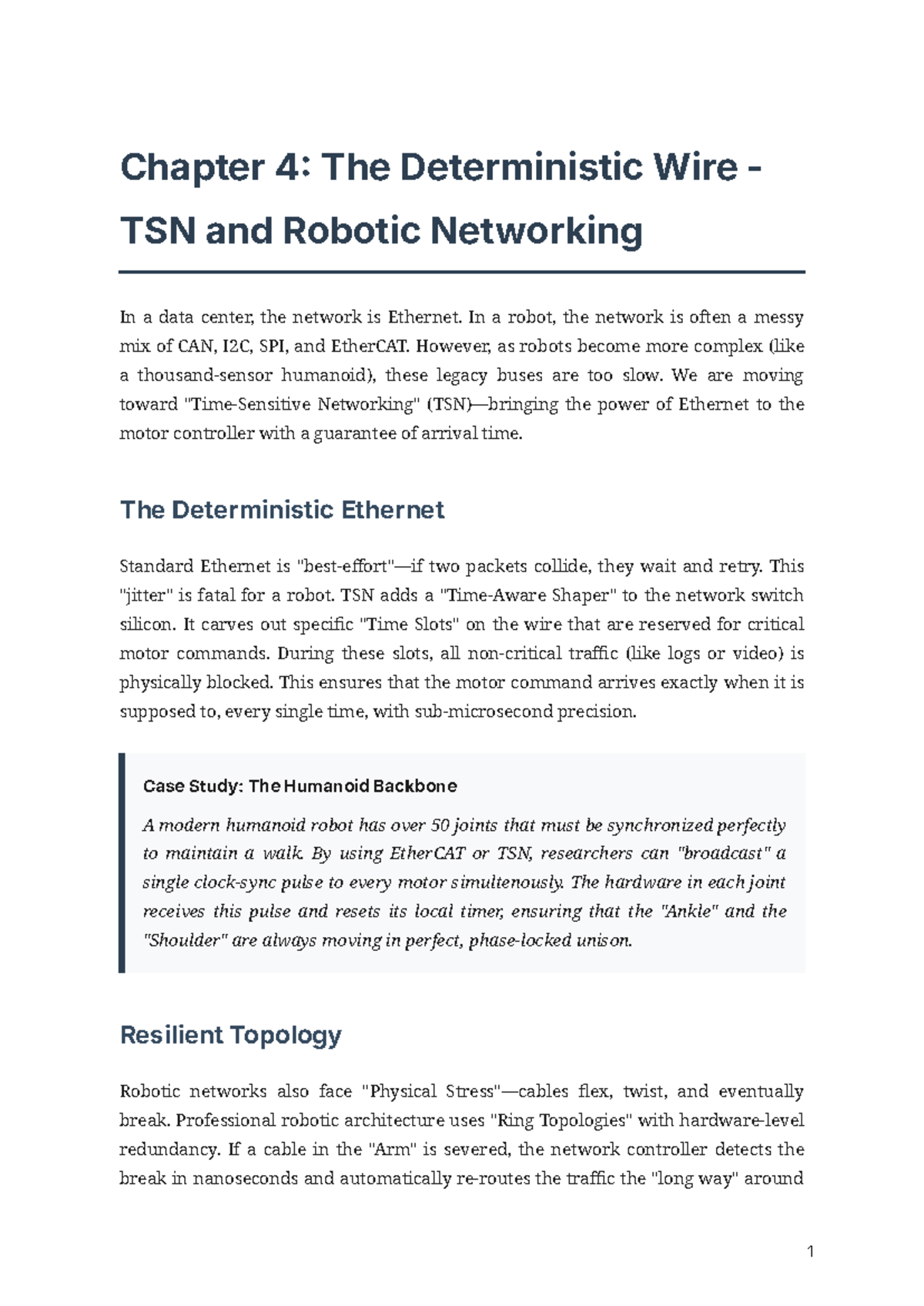 Book3 Chapter 4: Deterministic Wire TSN & Robotic Networking - Studocu