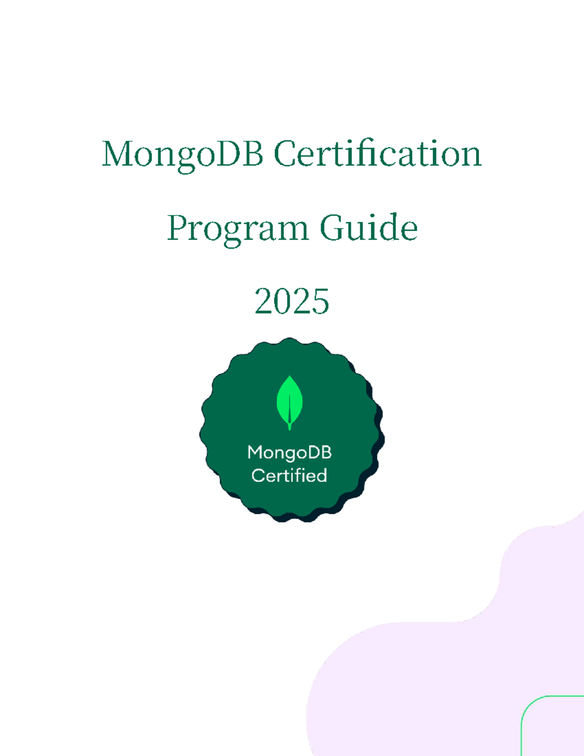 MongoDB Certification Program Guide 2025: Exam Prep & Details - Studocu