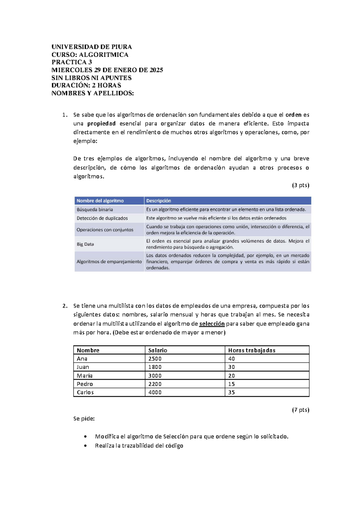 Práctica 3 - Solución de Algoritmos de Ordenación y Clases (ALGOR 3) - Document Preview