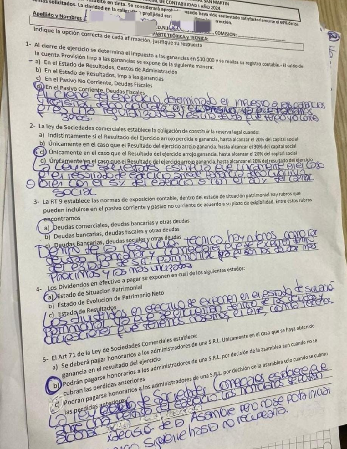 Parcial de Contabilidad 2024 - Preguntas y Respuestas teóricas - Studocu