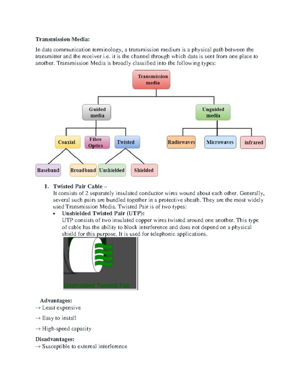 Transmission Media Overview: Types and Applications in Data Comm - Studocu