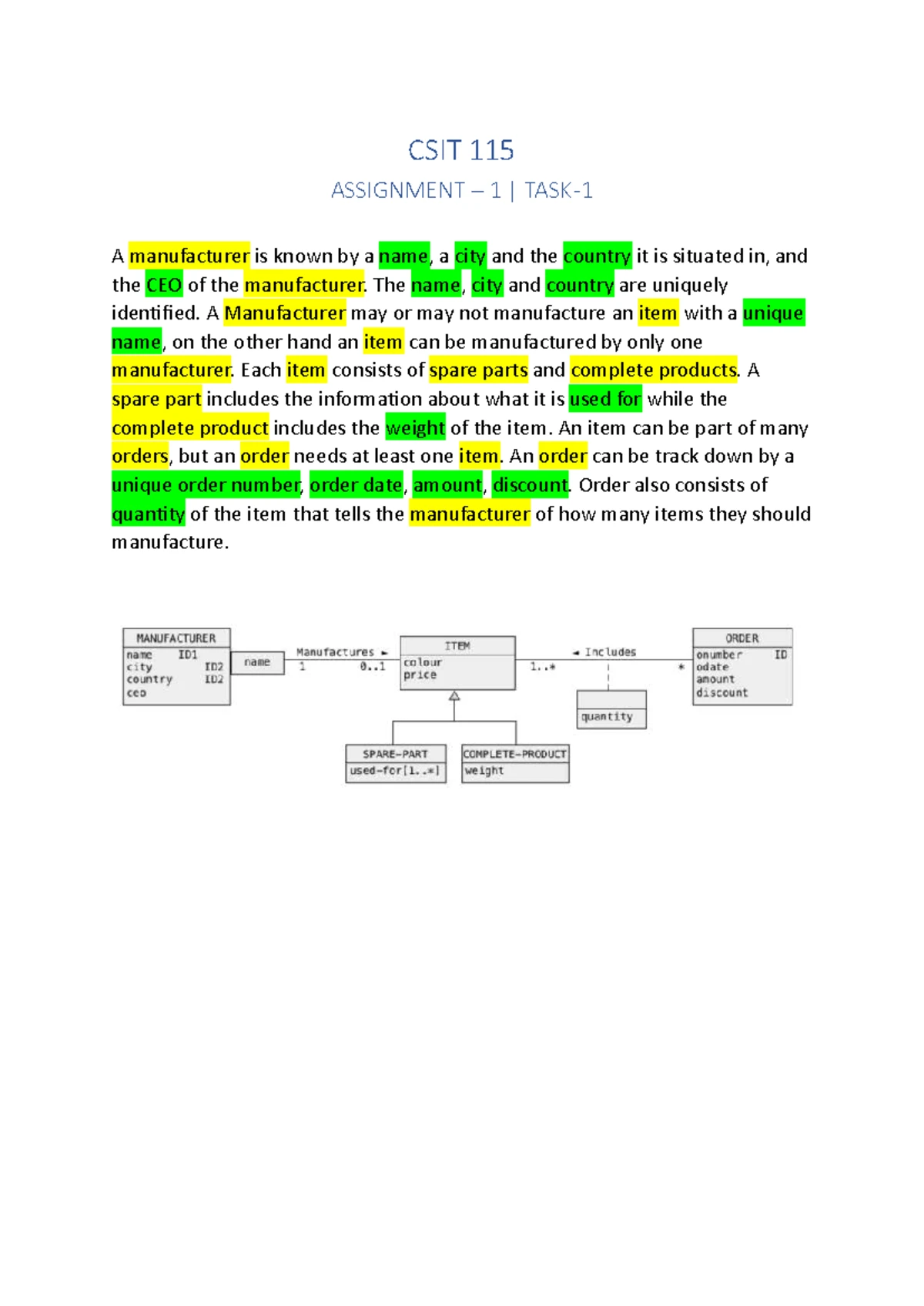 CSIT 115 Assignment 3: SQL Script Solutions and Explanations - Studocu