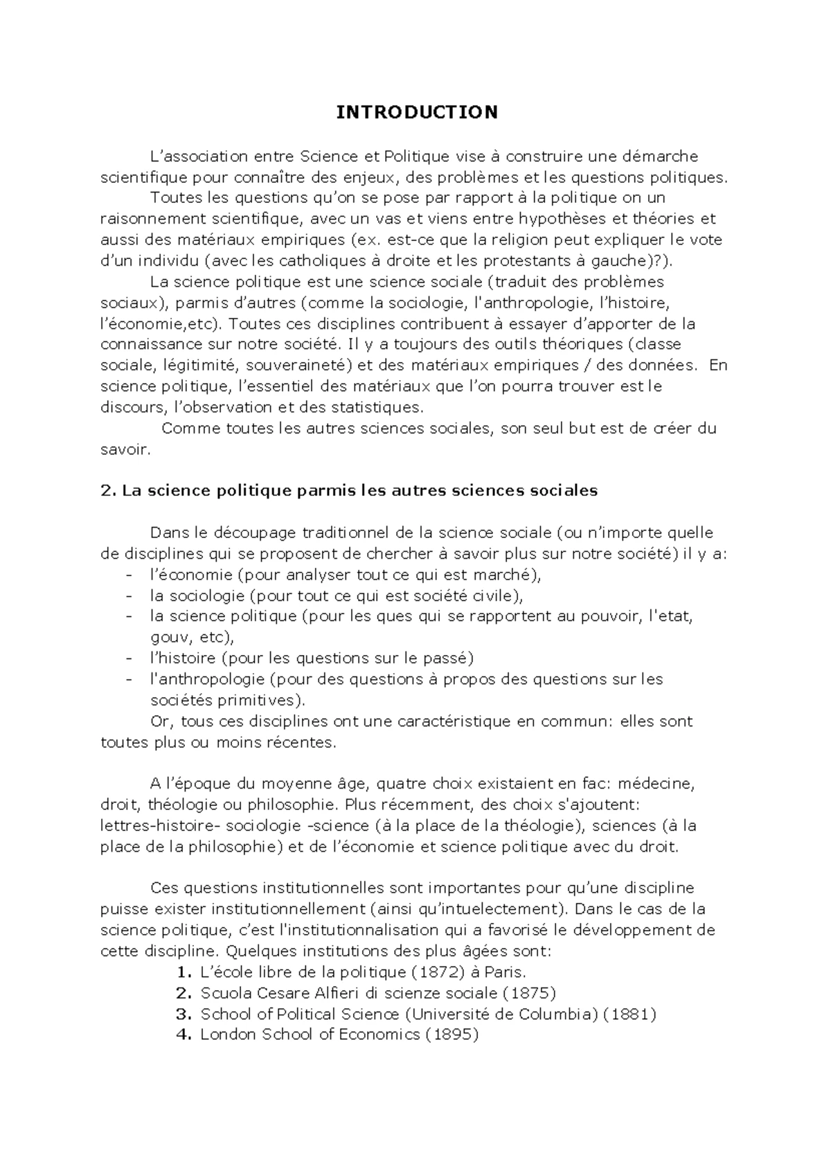 Introduction à la Science Politique Moderne : Concepts et Débats ...