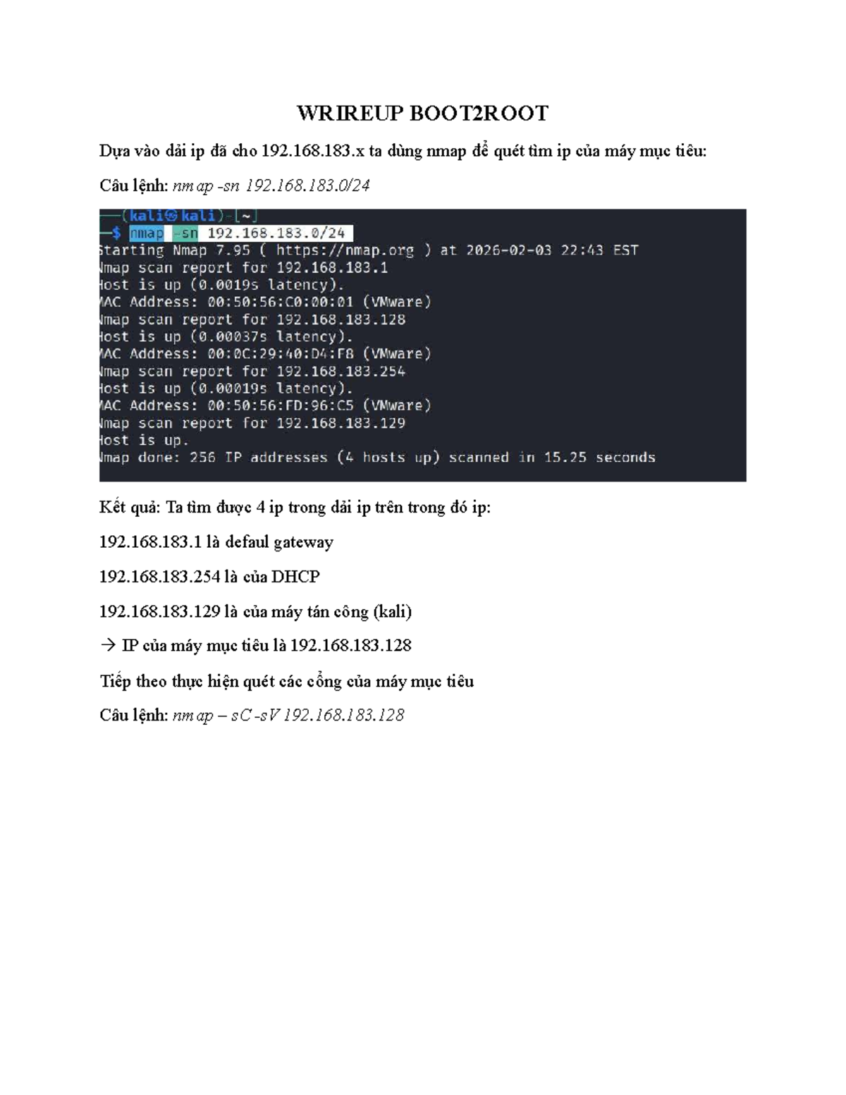 WRIREUP BOOT2ROOT: Hướng Dẫn Tấn Công và Leo Thang Quyền - Studocu