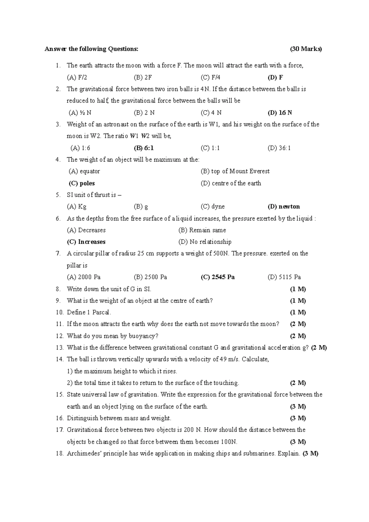 CBSE Class 9 Science Atoms and Molecules Important Questions 2024-25 ...