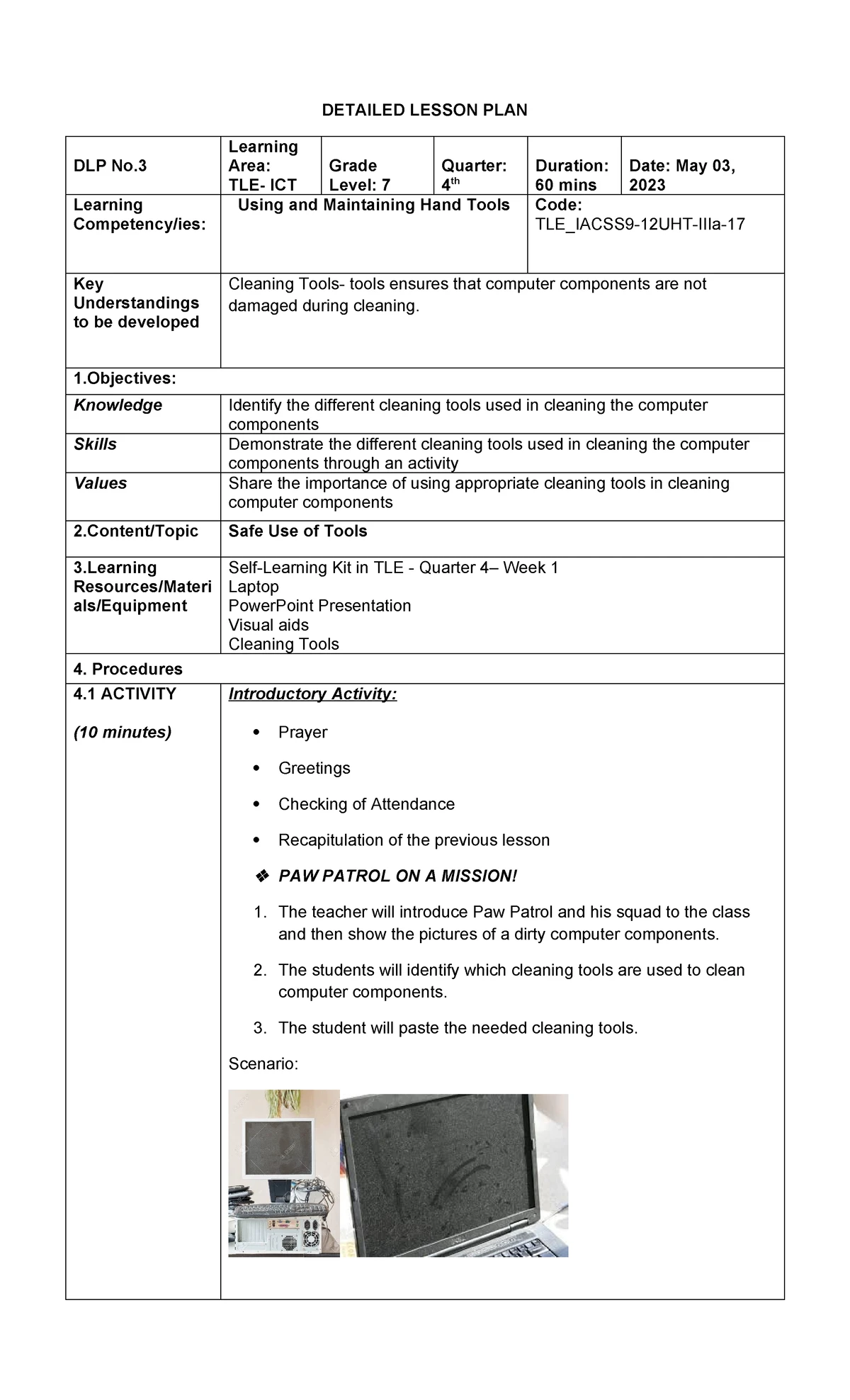 DLP3 - Lesson Plan on ICT for Grade 7: Web Browsers & Navigation - Studocu