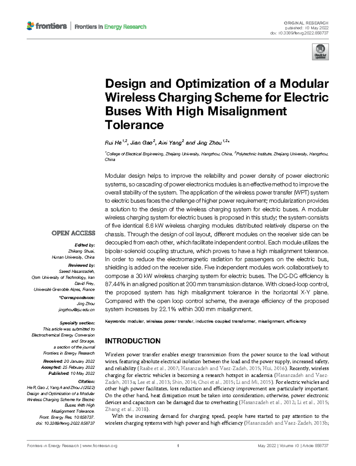 Design & Optimization of a Modular WPT System for Electric Buses - Studocu