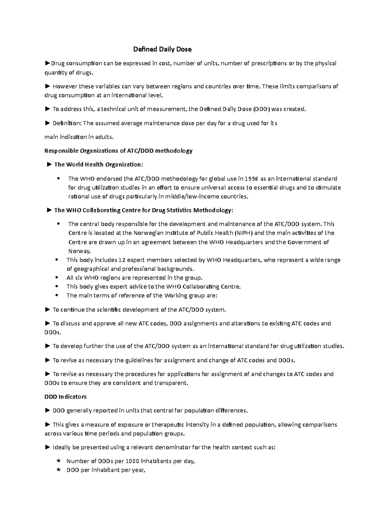Understanding the Defined Daily Dose (DDD) for Drug Utilization Studies ...