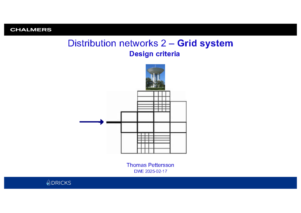 Lecture 18: Designing Distribution Network Pipes 2 (DWE) - Studocu