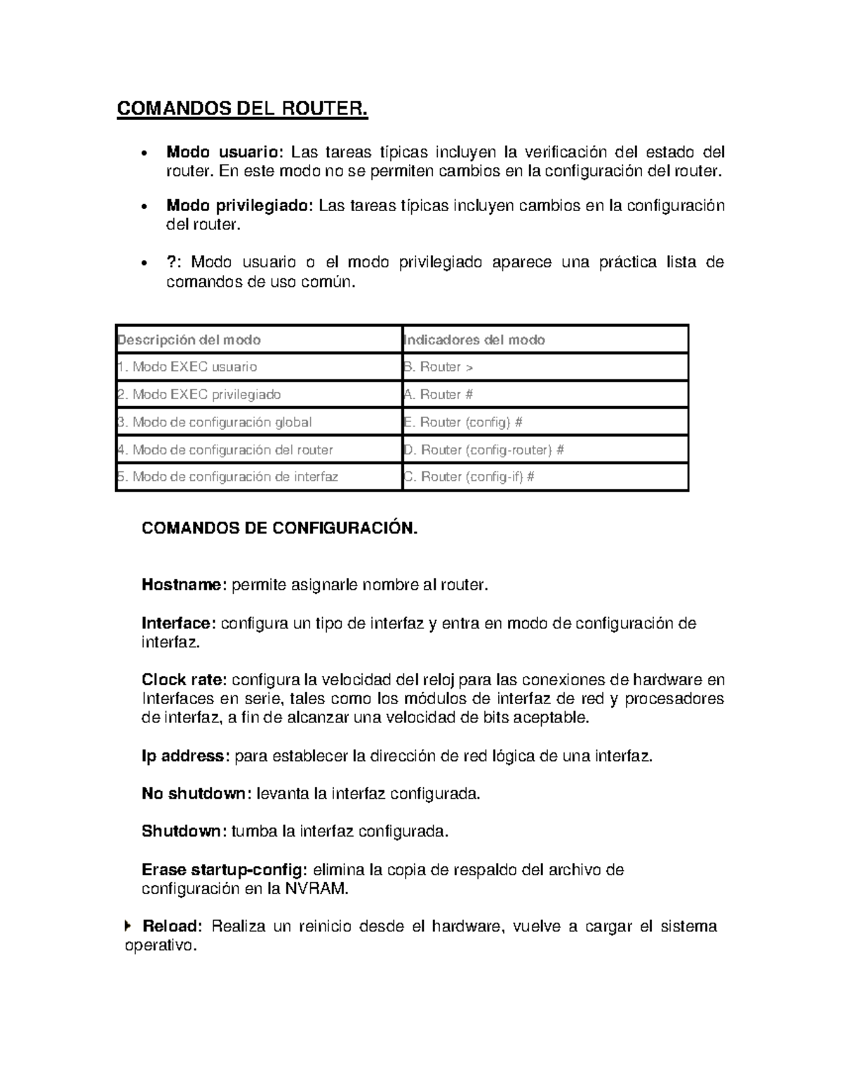 Comandos de Configuración de Router 2025: Guía Completa - Studocu