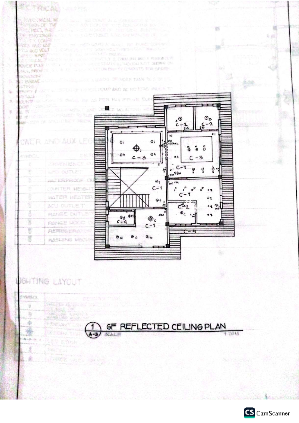 Lighting and Power Layout Plan for Course Rl A A i 3:1 1: B - Studocu