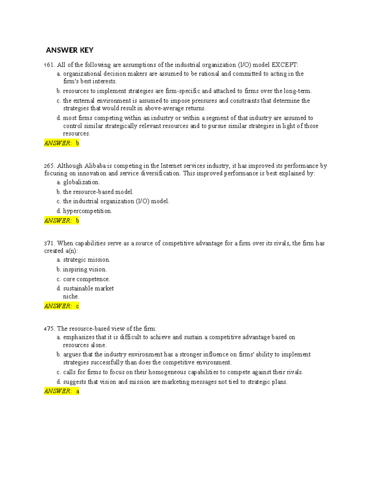 Lecture 11: Homework Key & Answers for I/O Model Concepts - Studocu