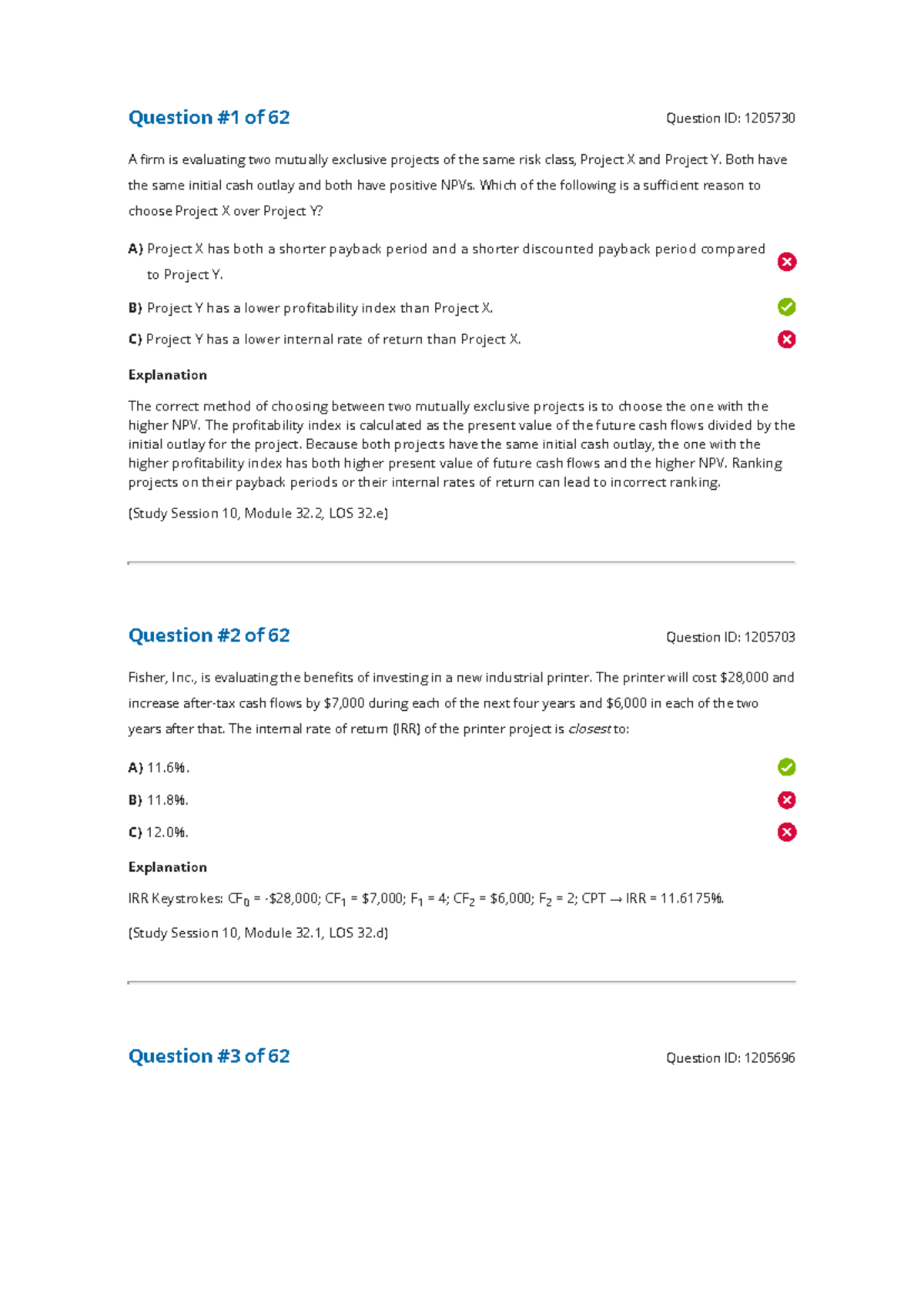 Capital Budgeting Test Bank: Questions & Answers (62 Total) - Studocu