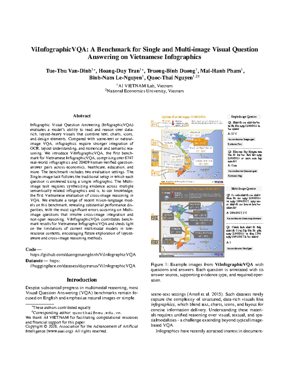 ViInfographicVQA: Benchmark for Visual Question Answering in Vietnamese ...