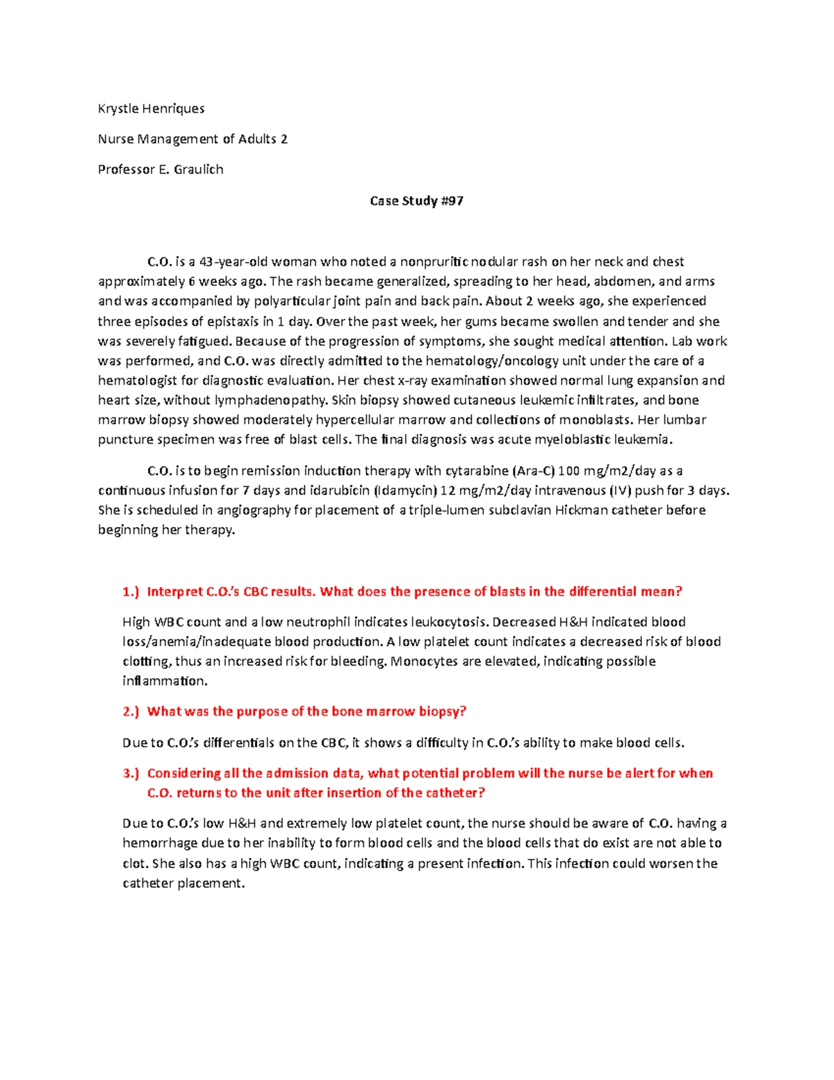 Case study chapter 3 - practice - Case Studies Chapter 3, Health Policy ...