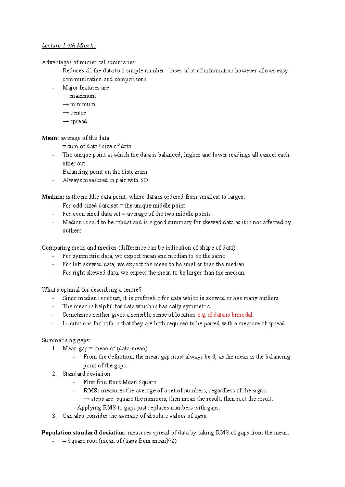 Data Science (DS101) Lessons 1 & 2: Confounders & Data Summaries - Studocu