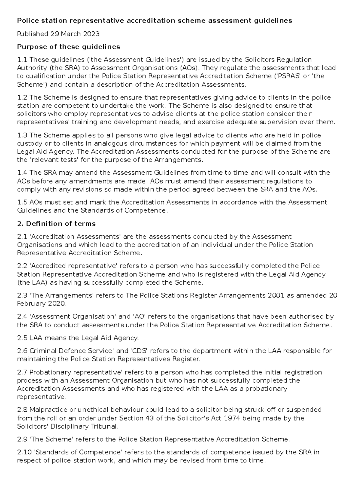Psras 2 - Accreditation Assessment Guidelines for Police Station ...