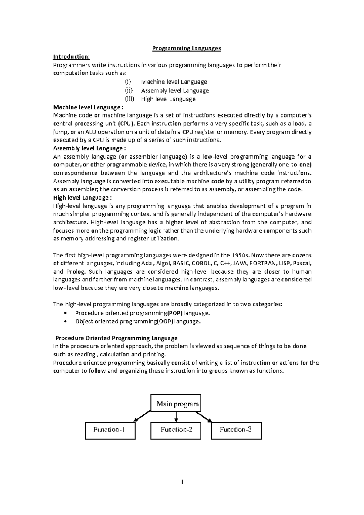 Introduction to Programming (POP vs OOP) - Concepts & Applications ...