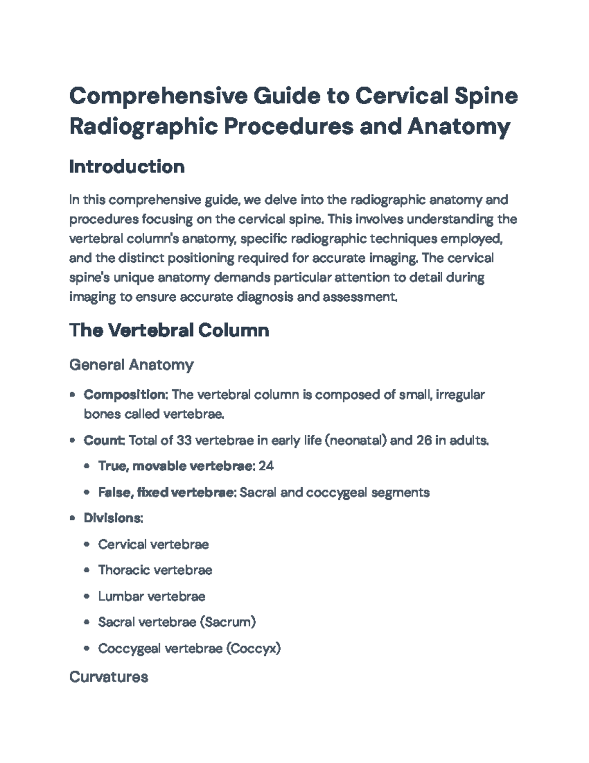 Cervical Spine Radiographic Procedures: A Comprehensive Guide ...