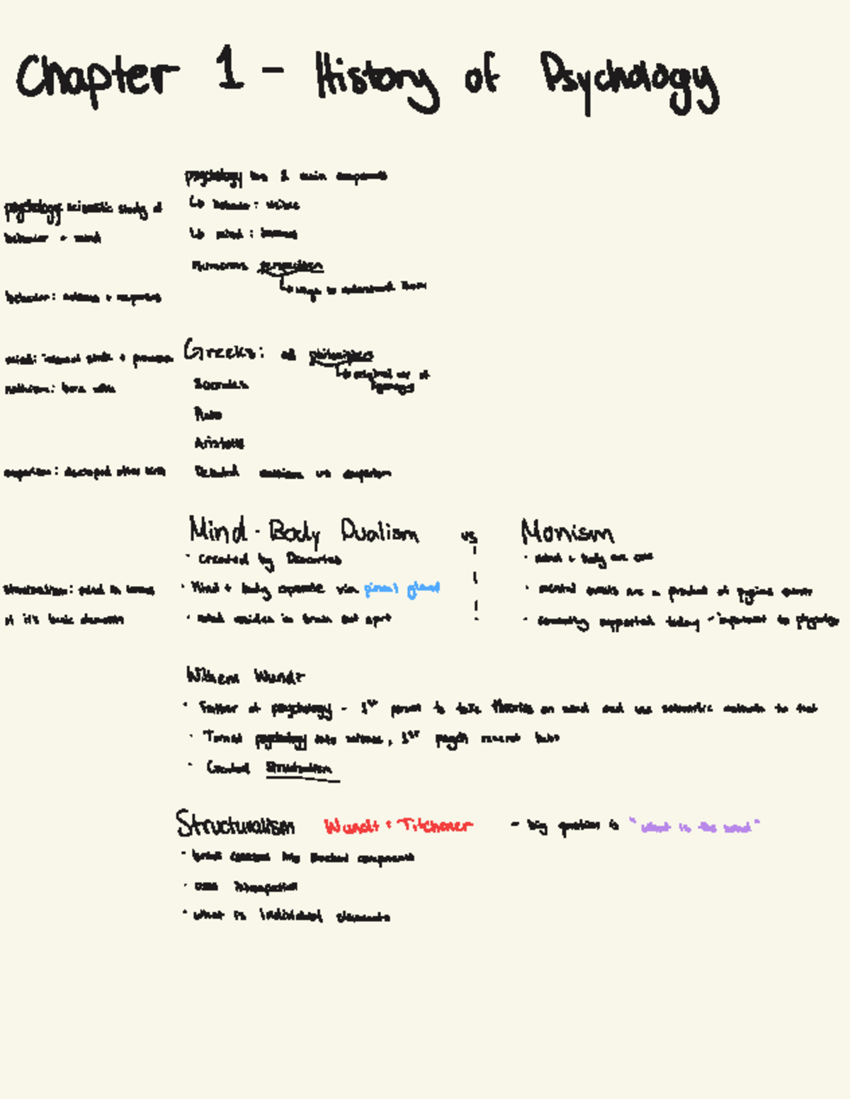 History of Psychology Chapter 1: Key Theories and Concepts - Studocu