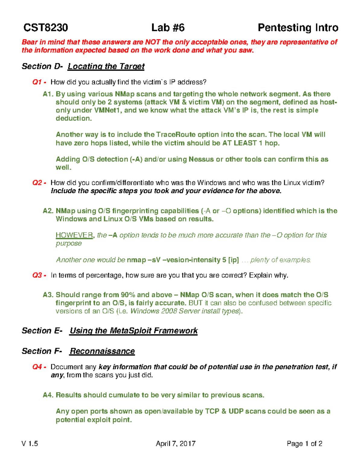 Lab06 - Pen Testing Intro on Windows - CST8230 Lab #6 Pentesting Intro ...