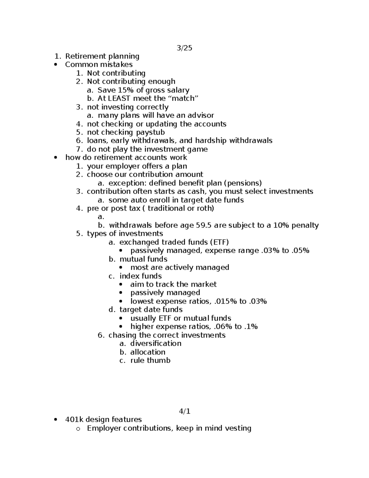 Comprehensive Study Guide on Retirement Planning and Insurance Concepts ...
