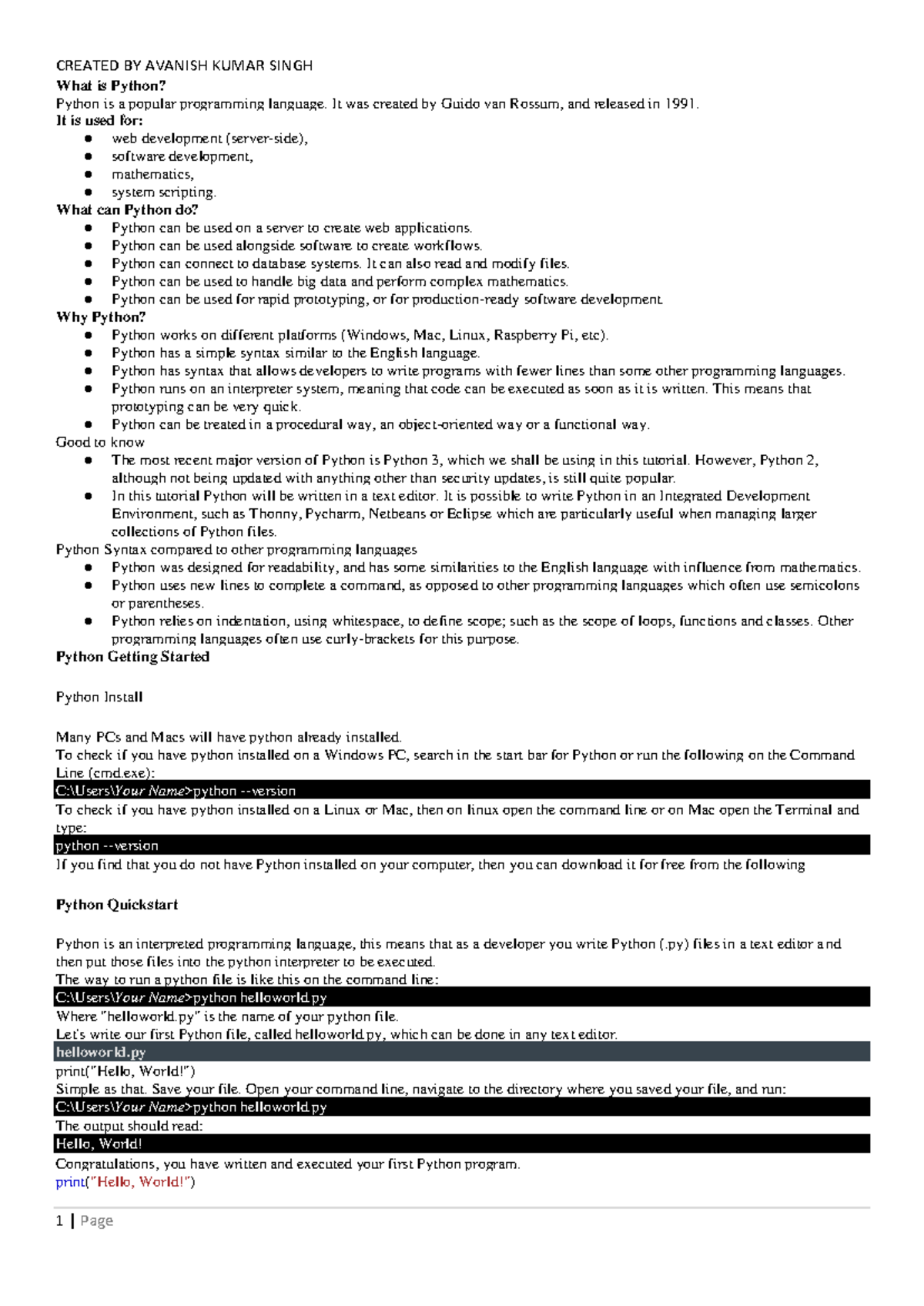 Python notes: A comprehensive guide to programming with Python - Studocu