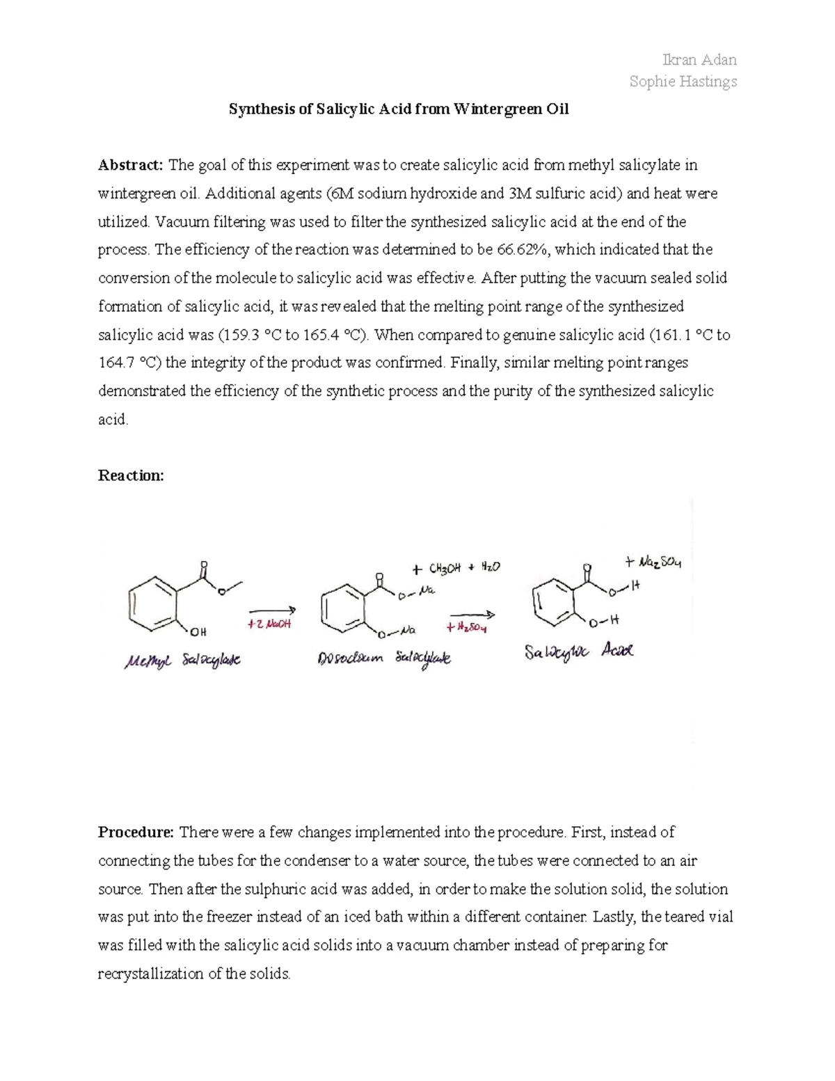 Experiment 5 203 - Synthesis of 3-Methylbutyl Ethanoate in Lab - Studocu