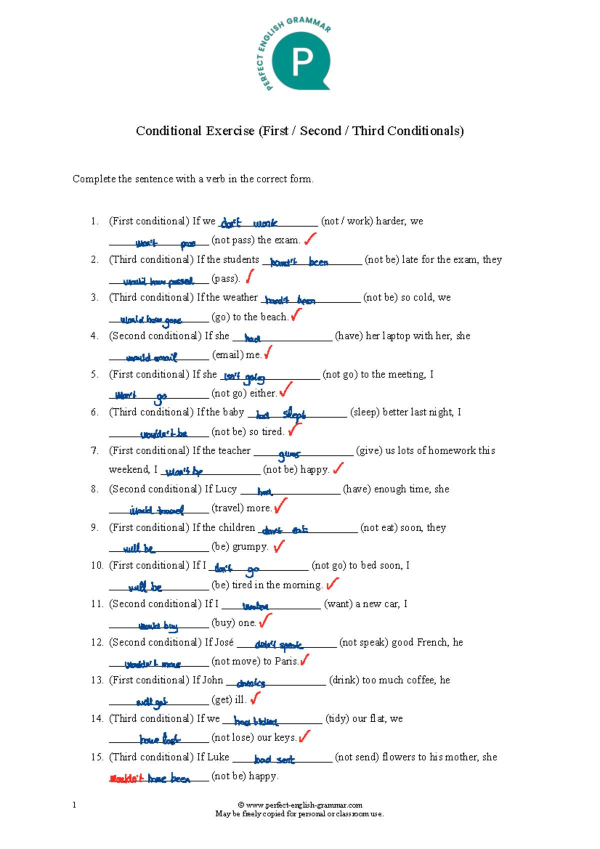 Conditionals-2 - condicionales - 1 © perfect-english-grammar May be ...
