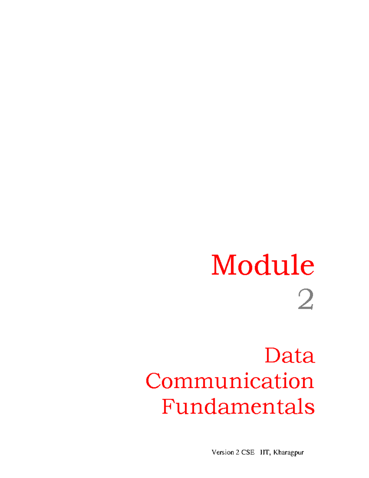 Lecture Notes on Multiplexing Techniques in Data Communication (Module ...