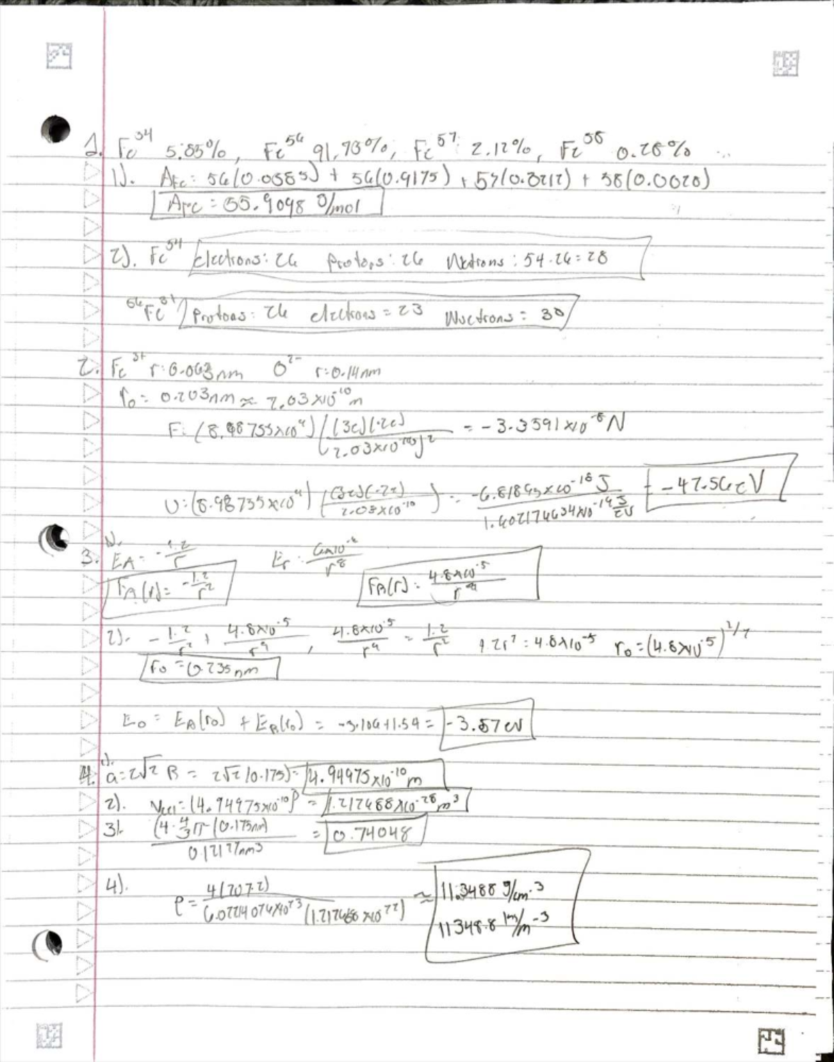 Structure HW1: Analysis of Fc56, Fc57, and Related Electrons - Studocu