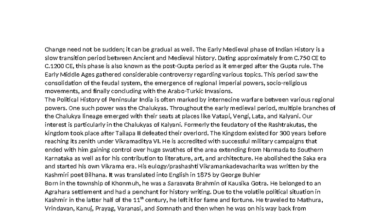 Vikramadevacarita: A Study of Early Medieval Indian History - Studocu