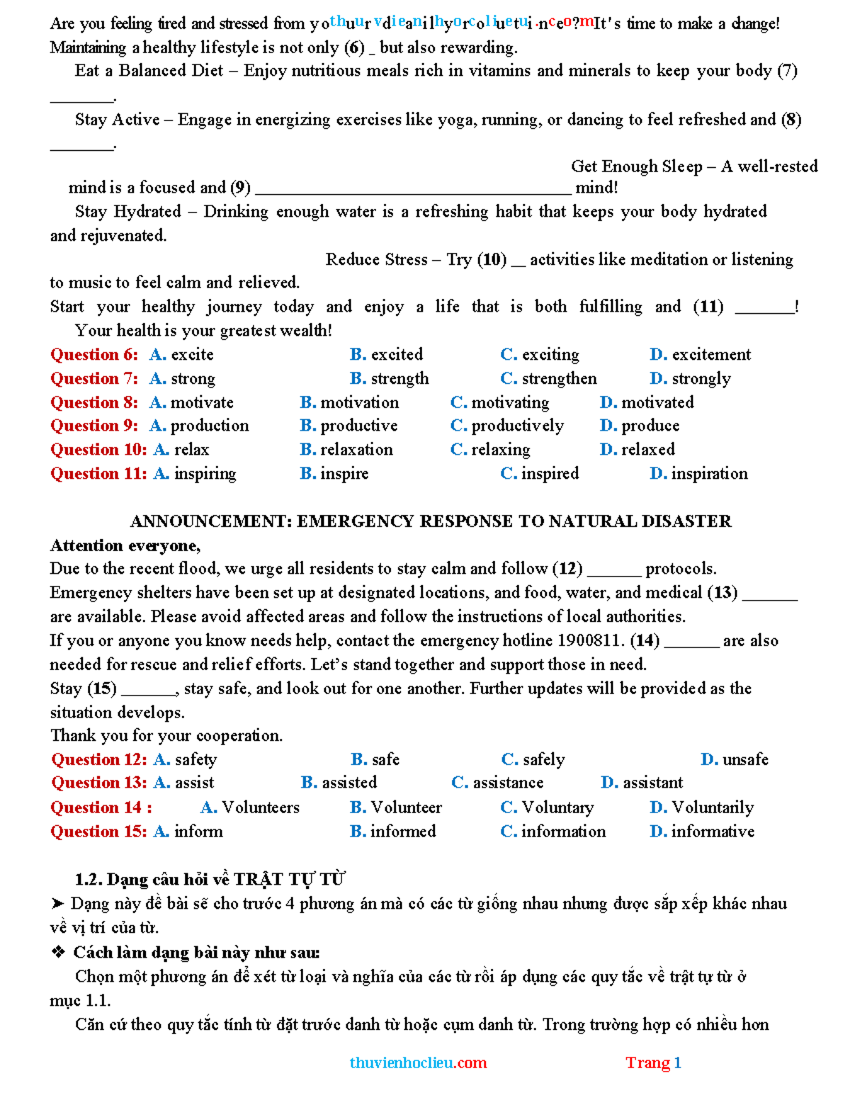 Healthy Lifestyle Tips and Emergency Response Guidelines (ENG101) - Studocu
