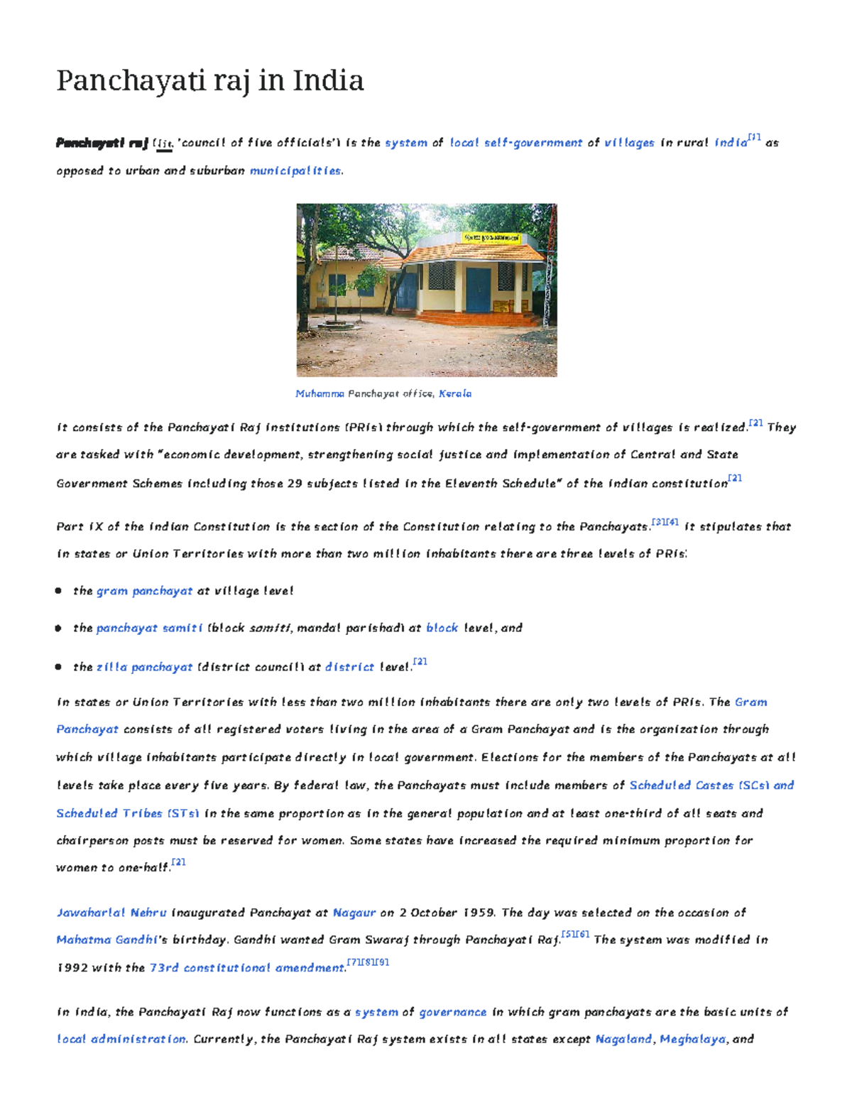 Panchayati Raj System in India: Structure, History, and Challenges ...