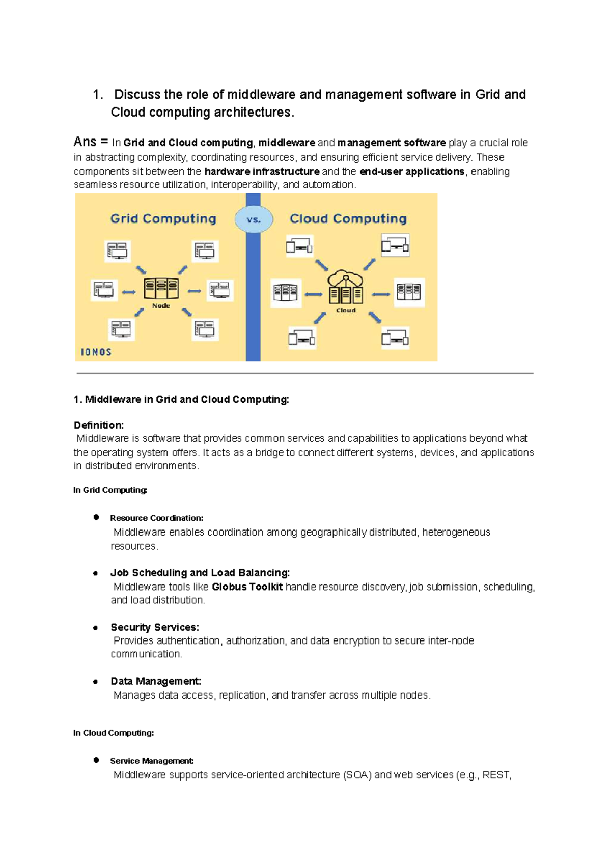 Cloud 1 - The Role of Middleware & Management Software in Grid ...