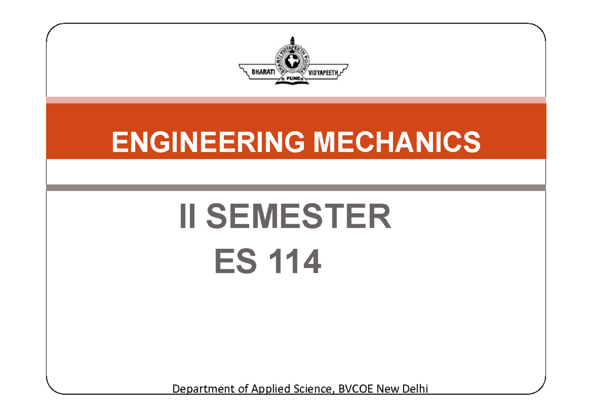 Kinematics and Dynamics of Particles - ES 114 Unit 3 Notes - Studocu