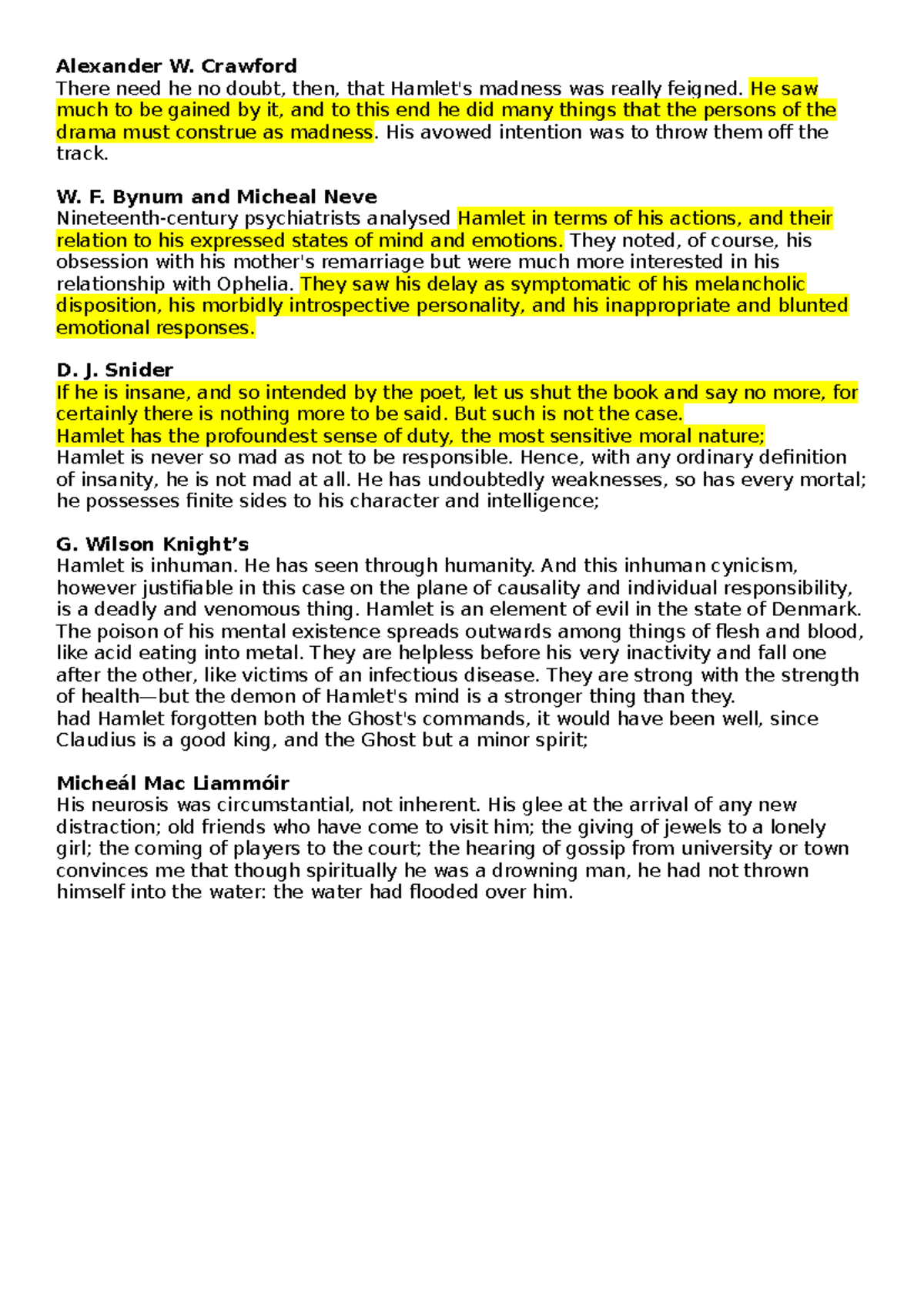 Hamlet Critics Comments: Analyzing Madness and Morality in Shakespeare ...