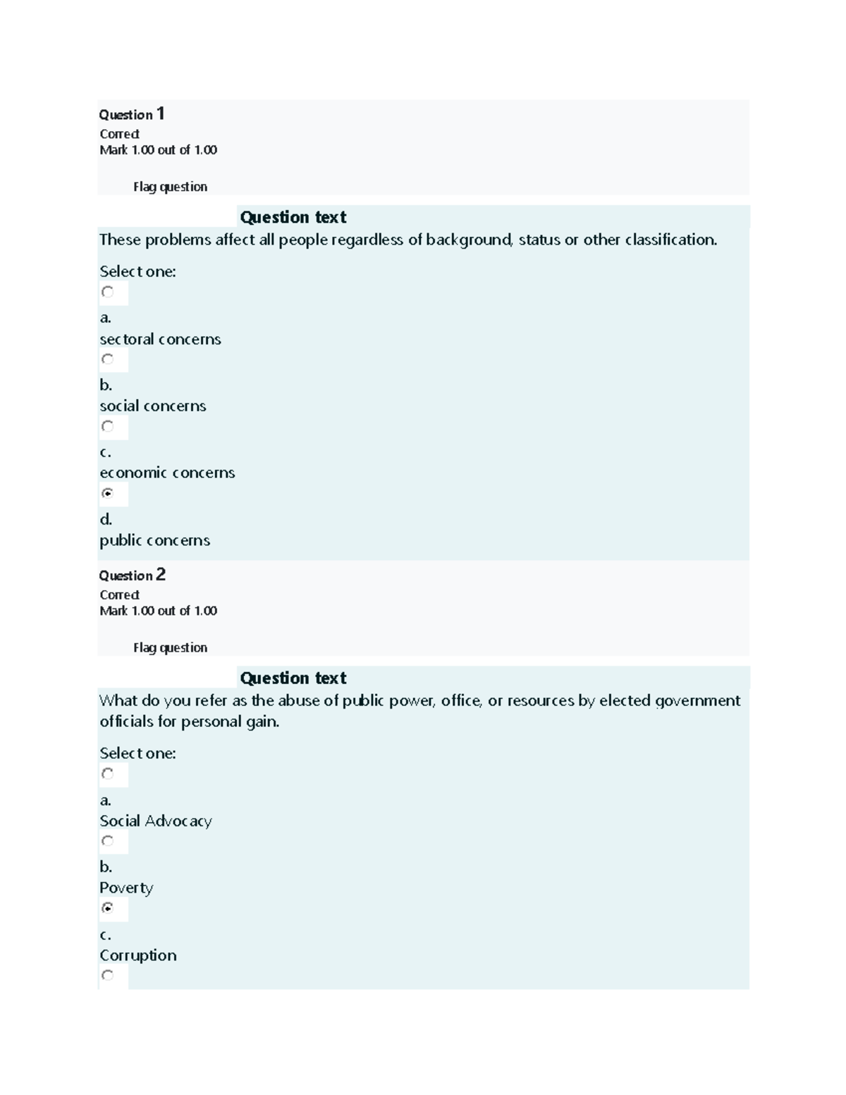NSTP 2 QUIZ 1 - my first attempt - Question 1 Correct Mark 1 out of 1 ...