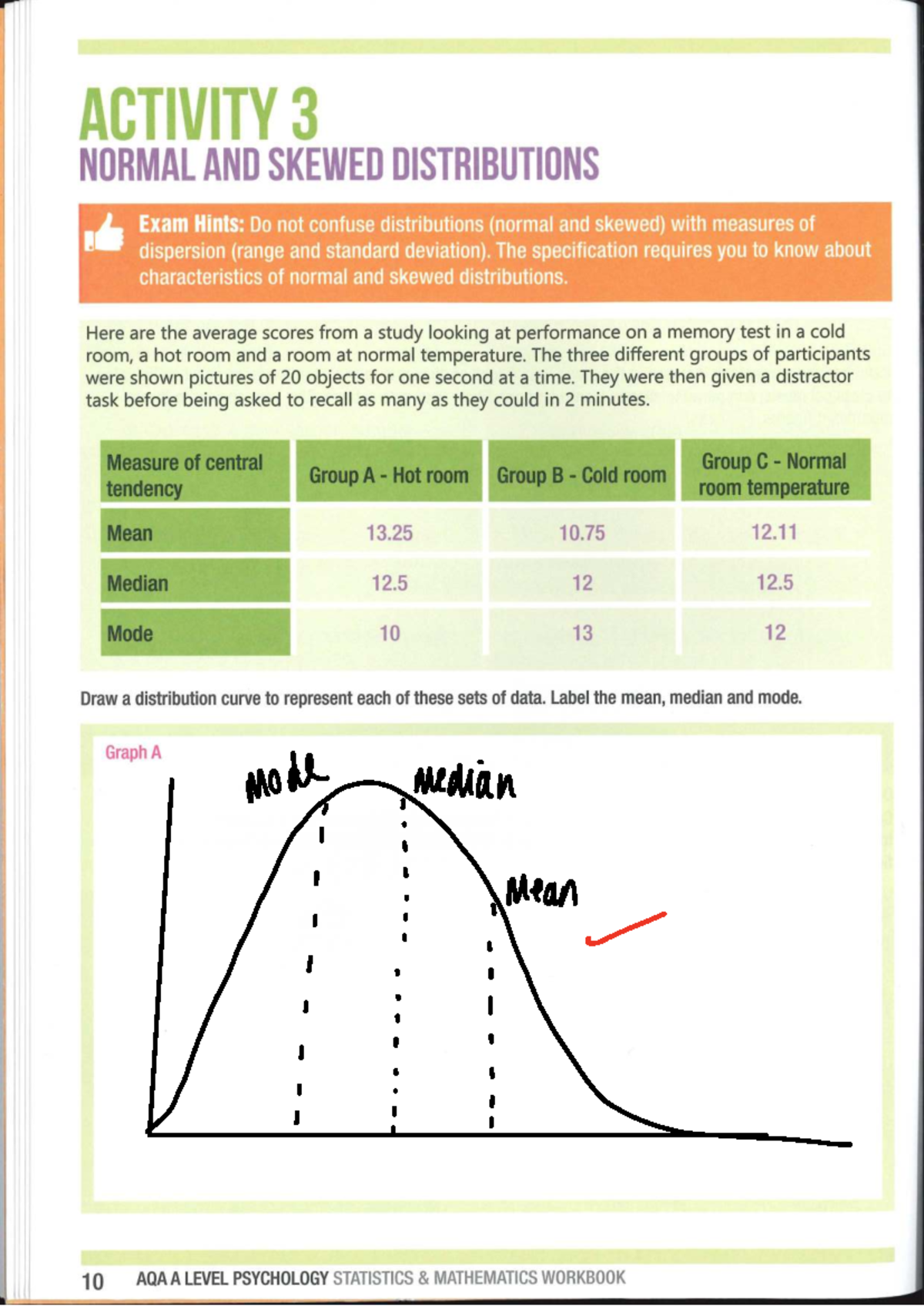 AQA A LEVEL PSYCHOLOGY: Normal vs Skewed Distributions Exam Hints - Studocu