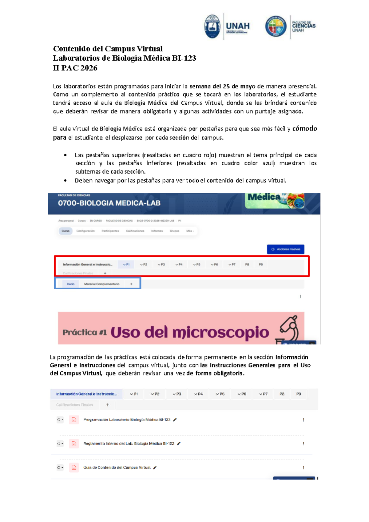 Contenido del Campus Virtual: Laboratorios de Biología Médica II PAC ...